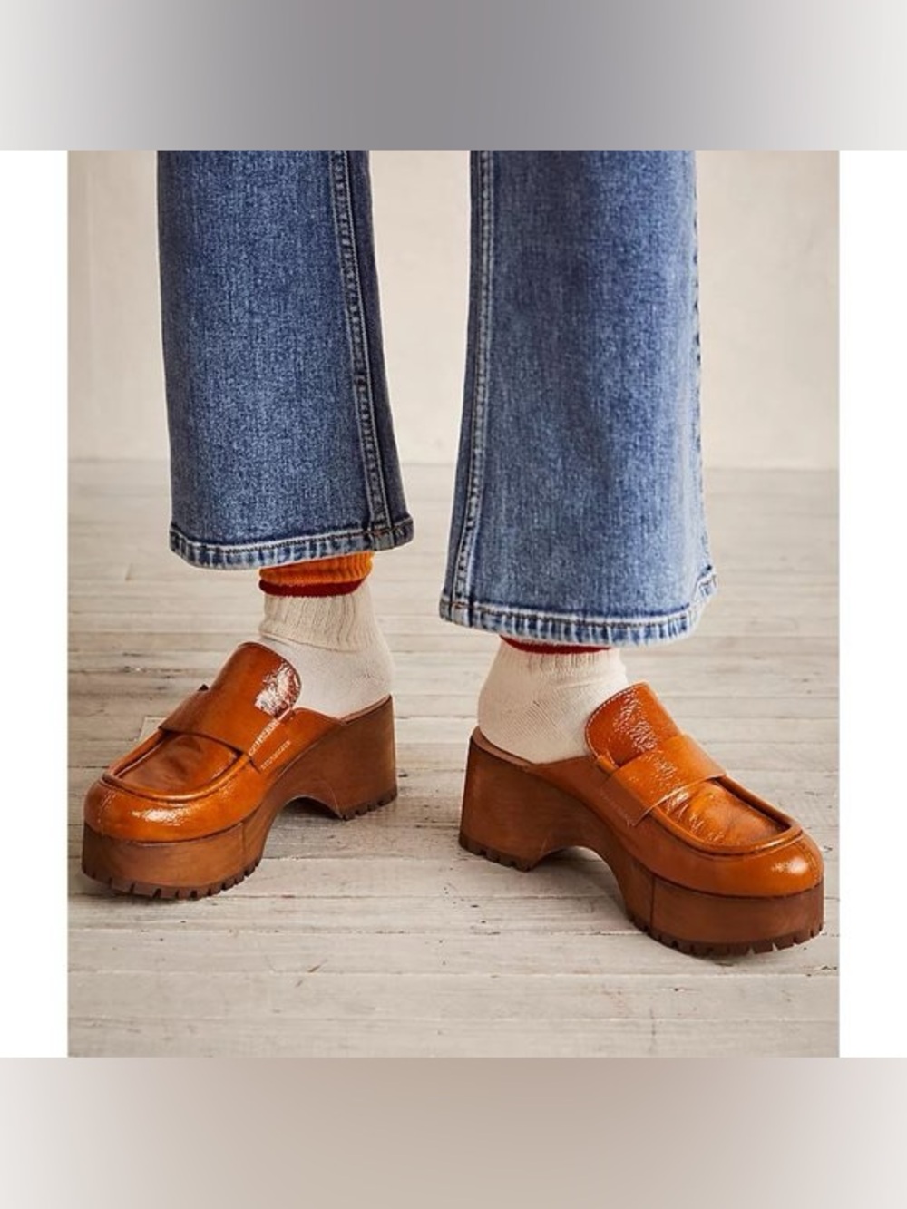 Free People Tan Corbin Loafer Clogs - Picture 2 of 7